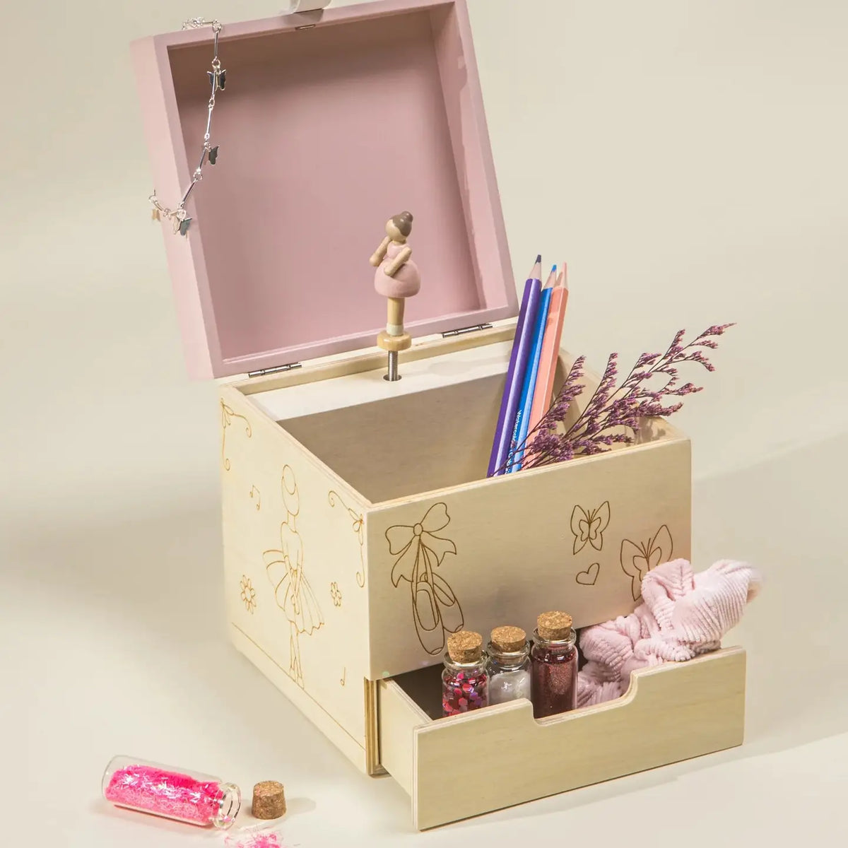 Wooden Musical Souvenir Box - Ballerina – Mady and Max