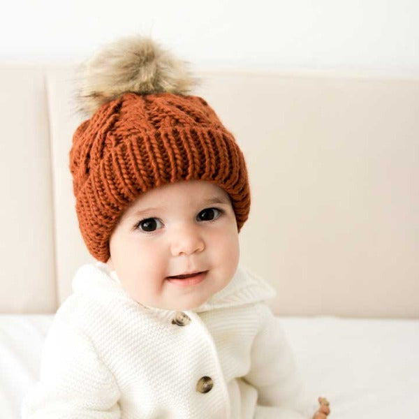 Loden Pop Pom Pom Beanie Hat L (2-6 Years)